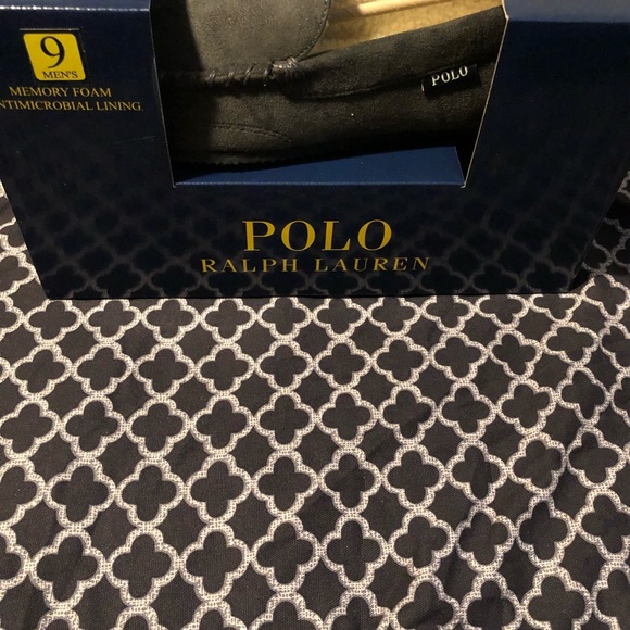 POLO RALPH LAUREN Moccasin Slipper Gray Memory Foam Sz 9 Dezi main image 7